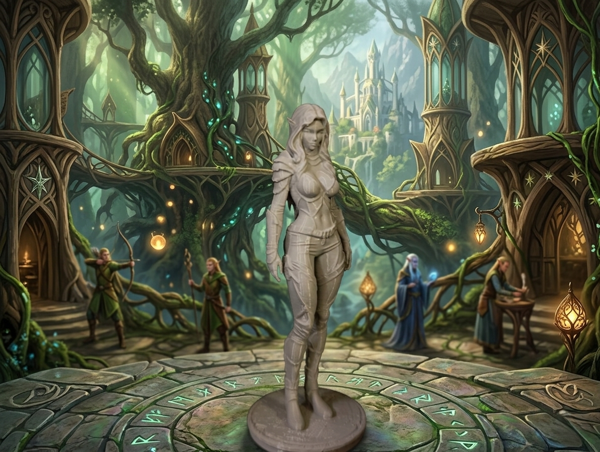 Elven Scout – Detailed Leather Armor Figurine