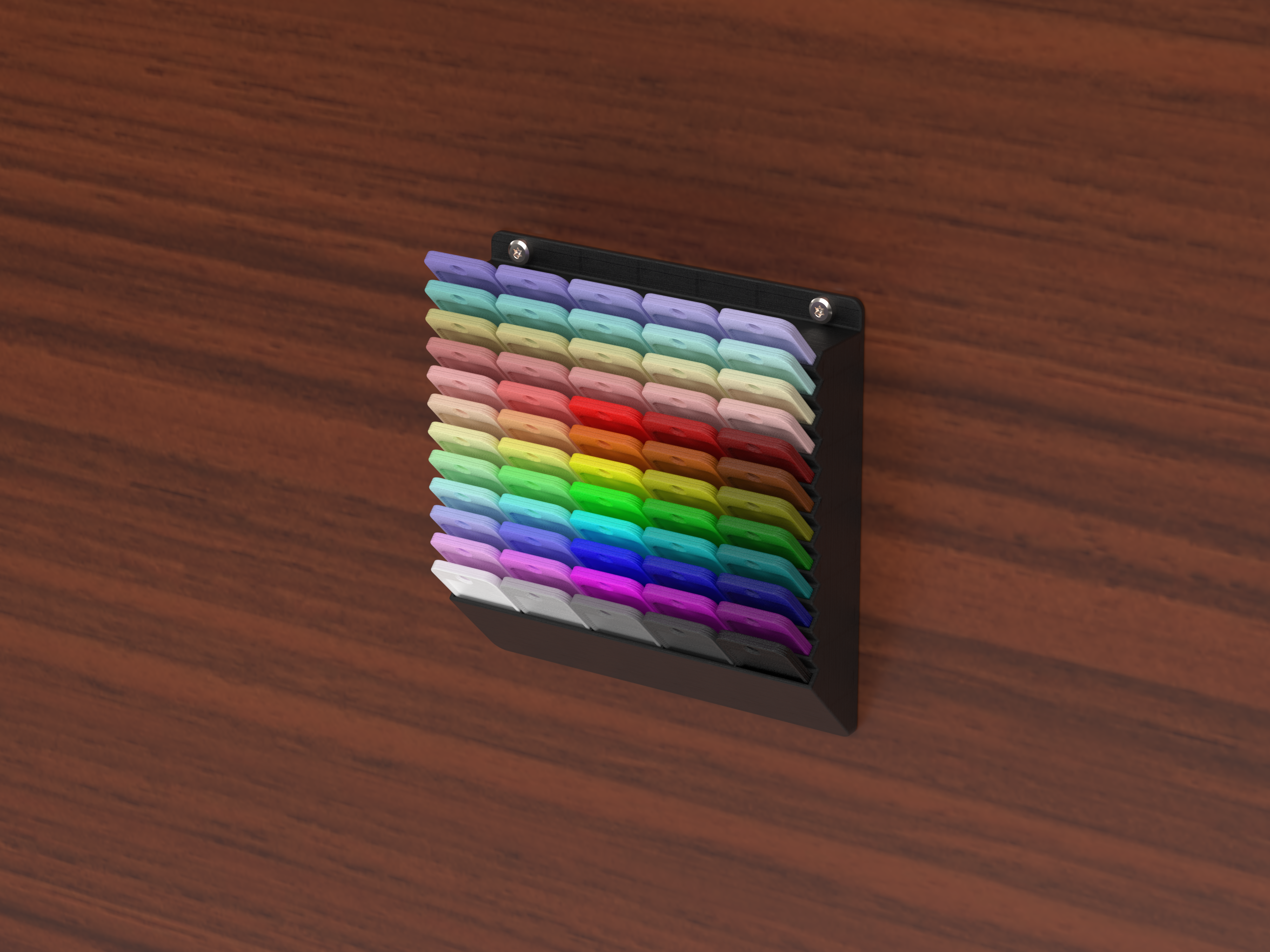 Wall Mounted Filament Swatch System - 60 Slots