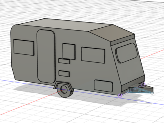 Portachiave Roulotte Caravan (keychain caravan)