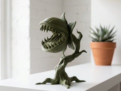 Toothy Carnivorous Monster Plant Sculpture