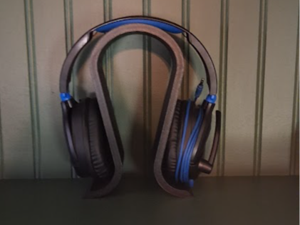 Modern minimalist headphone stand. NO SUPPORTS!
