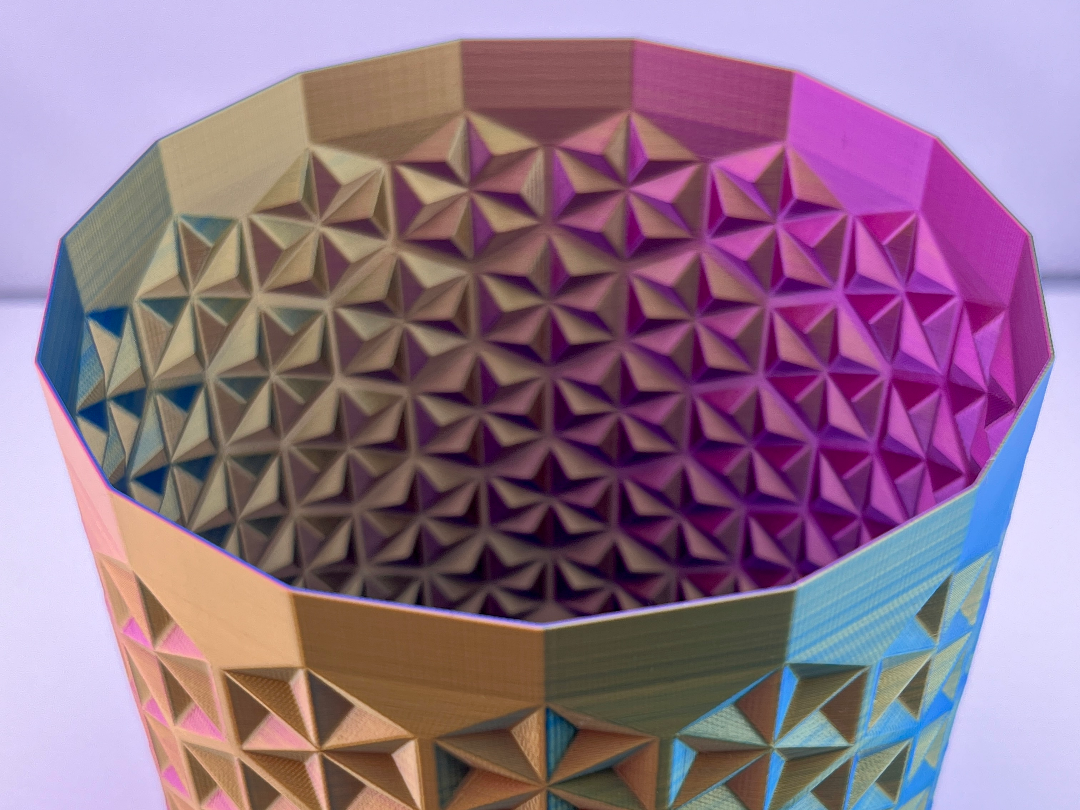 Vase, Pot or Bin Asanoha hemp leaf hexagon pattern