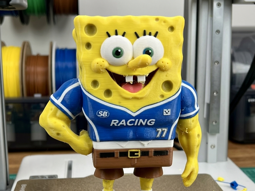 SpongeBob Racing Figure – Stylized 3D Model