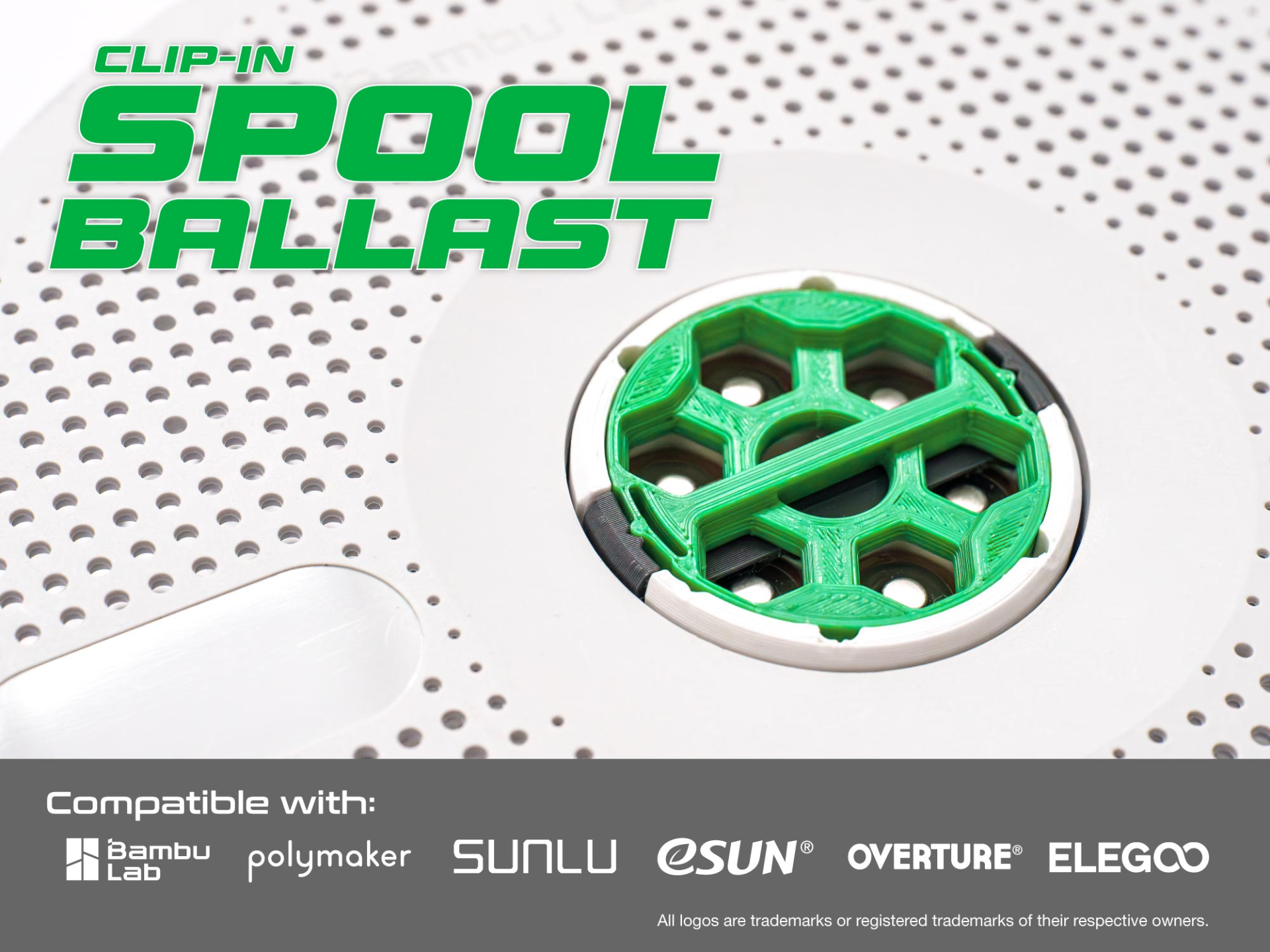 Clip-In Spool Ballast for AMS Rollers