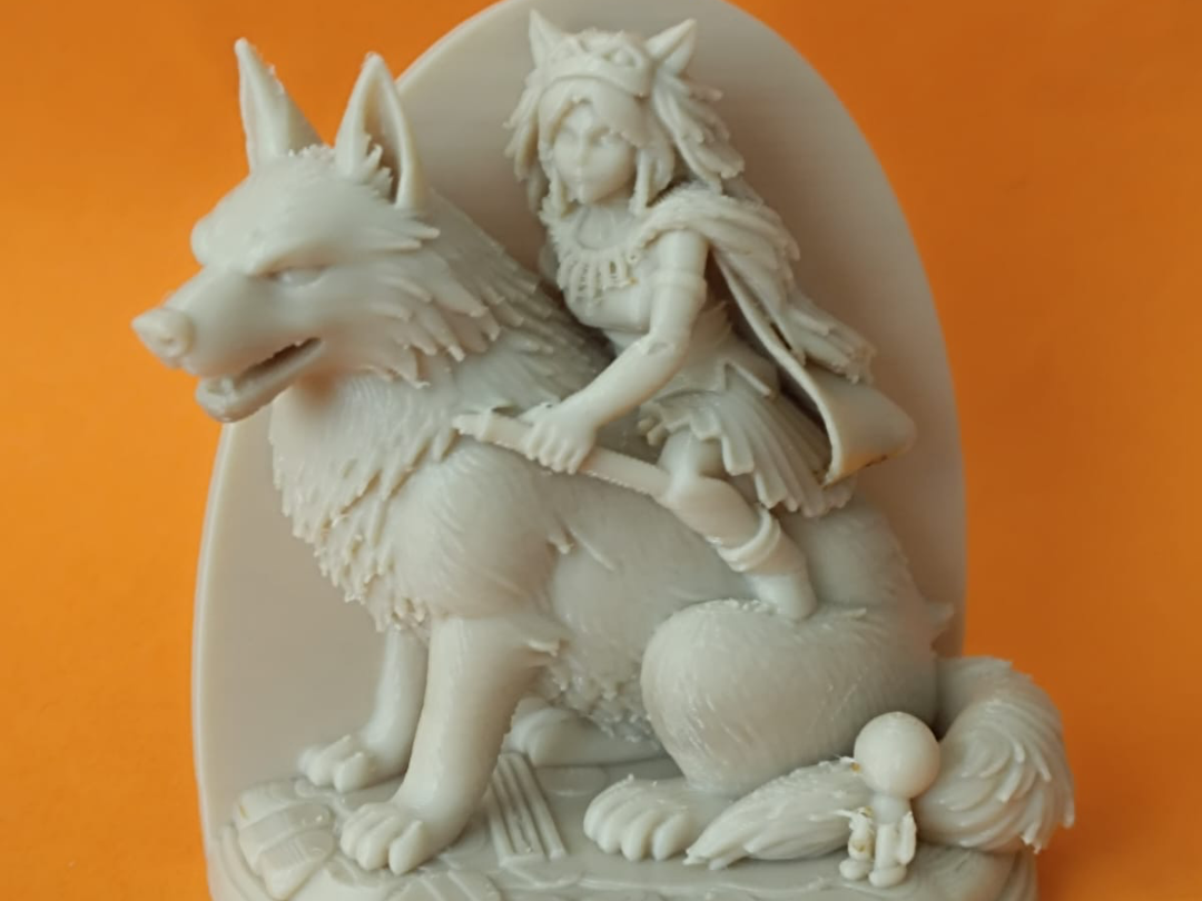 Forest Princess Mononoke and wolf fan art