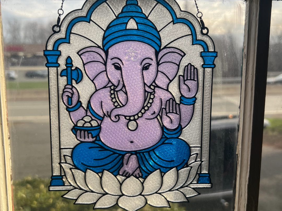 ganesh stained glass