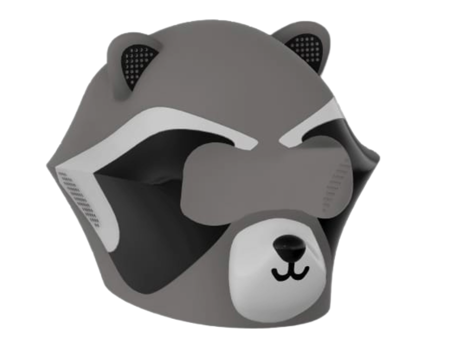 Raccoon Kids FullHead Helmet