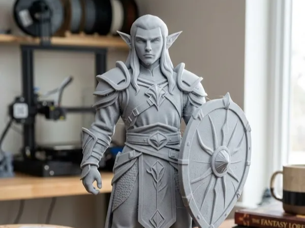 elf warrior with shield