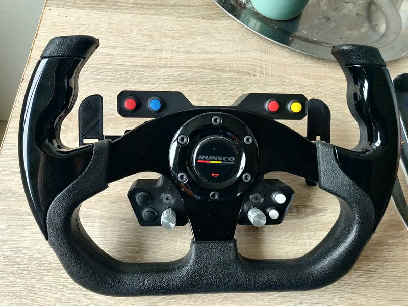 DIY Button Plate Steering Wheel for Sim Racing