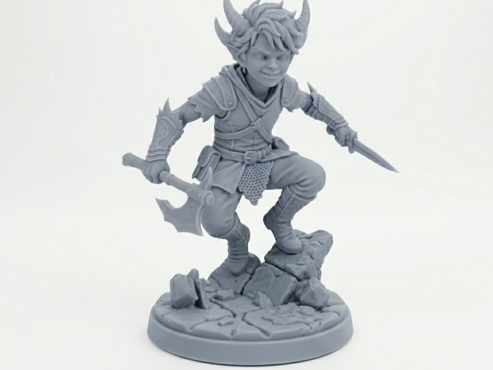 DND Tiefling Hexenmeister Miniatur