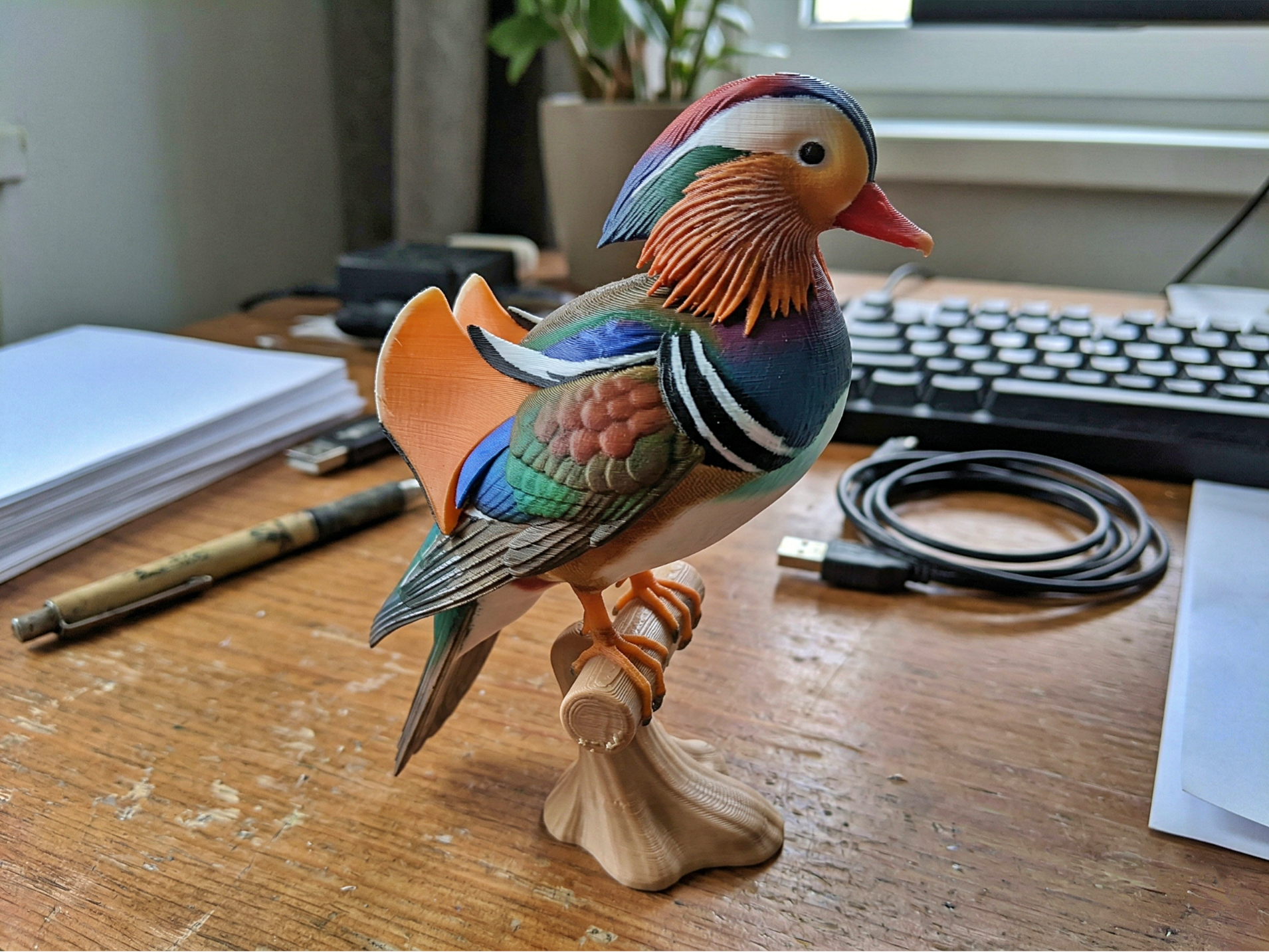 Mandarin Duck STL – Detailed Decorative Bird Model