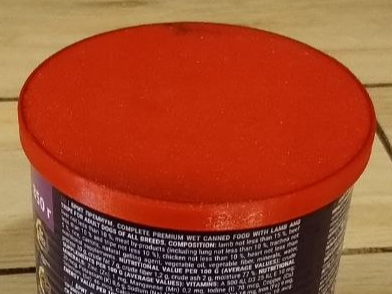 Built-to-last 101mm Brit-style canned pet food lid