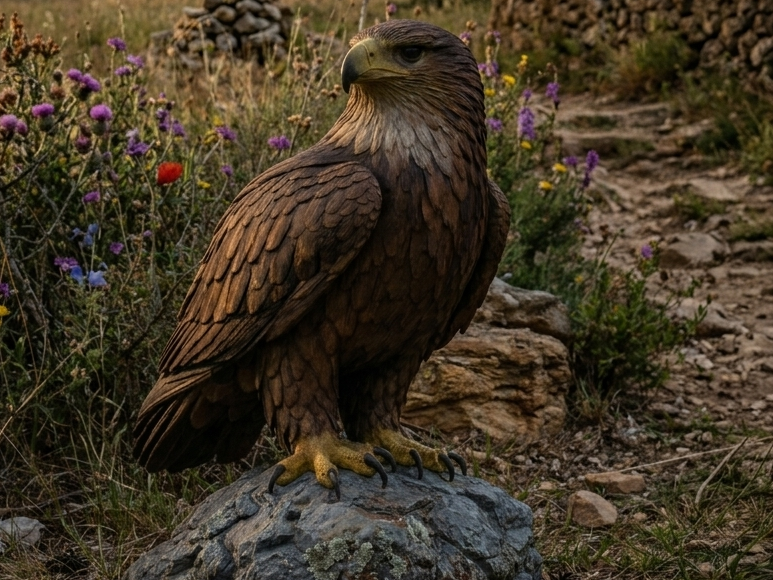 Águila Imperial en Roca – Modelo de Alta Precisión