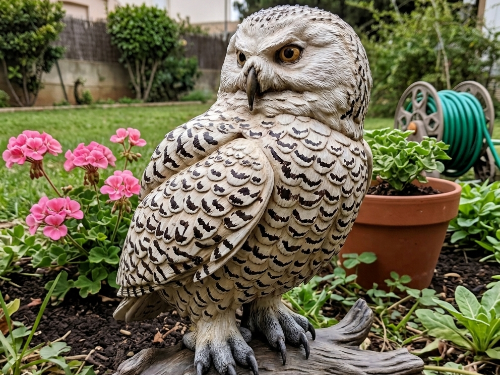 Búho Nival Guardián – Escultura Estilo Realista