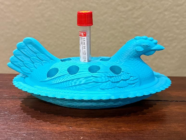 test tube holder hen on nest