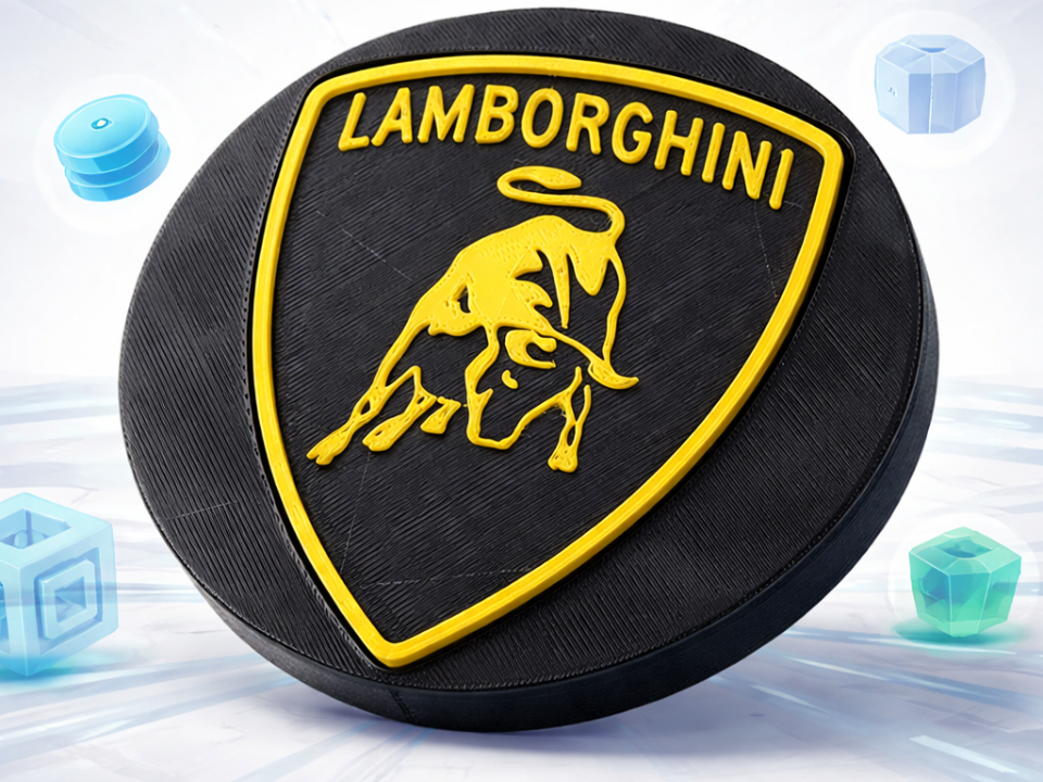 lamborghini emblem coaster inspired by lamborghini