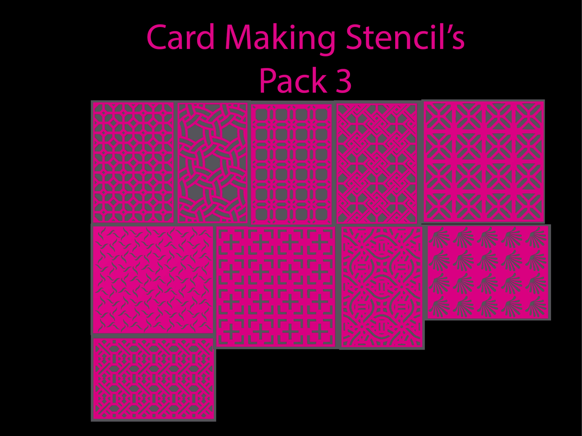 Card Making Stencil Pack 3
