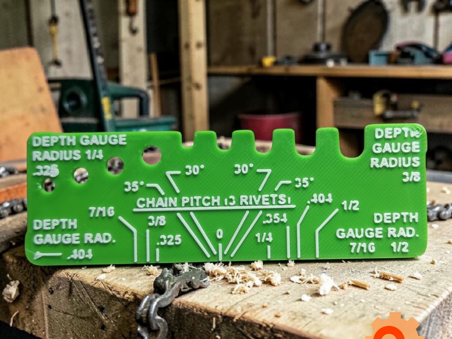 Saw chain ID - measuring tool