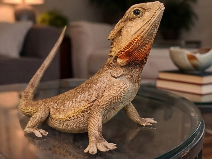 Dragón Barbudo 3D – Detalle Realista Pro