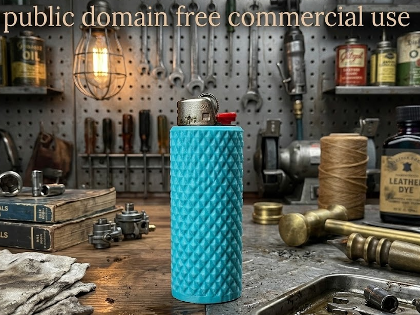 Knurled Bic Lighter Case Grip Design