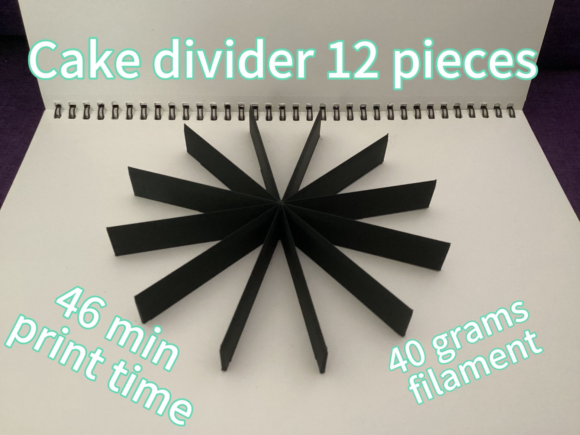 Easy cake divider 12 pieces