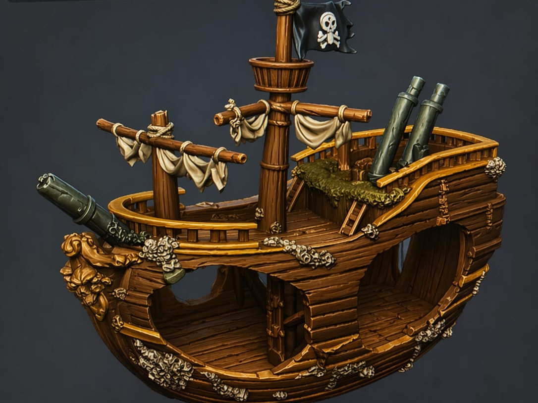 Piratenschiff Aquarium Deko
