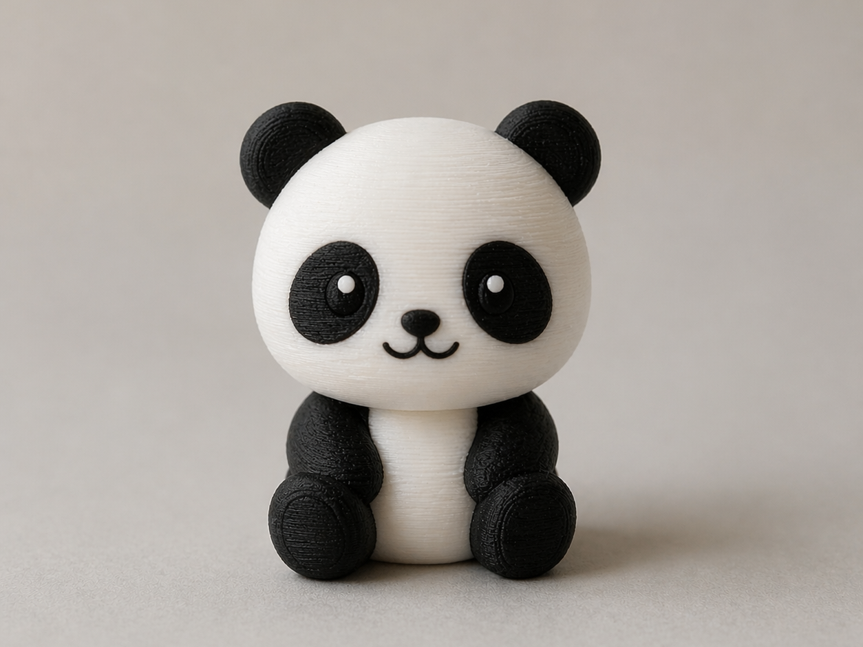 3D Printed Cute Little Panda For Showcase