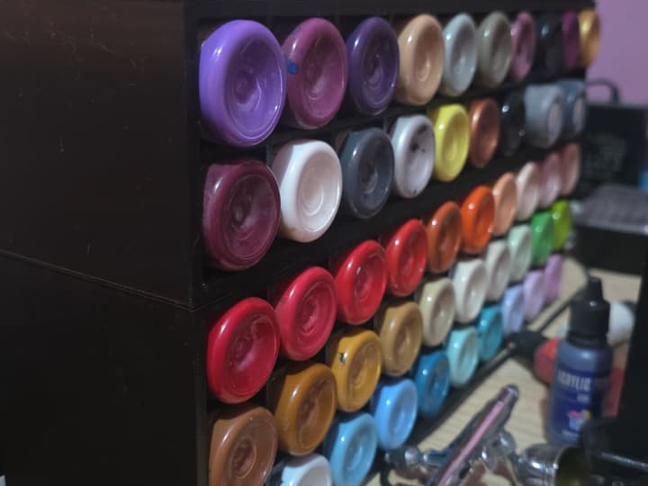 Acrilex paint display stand