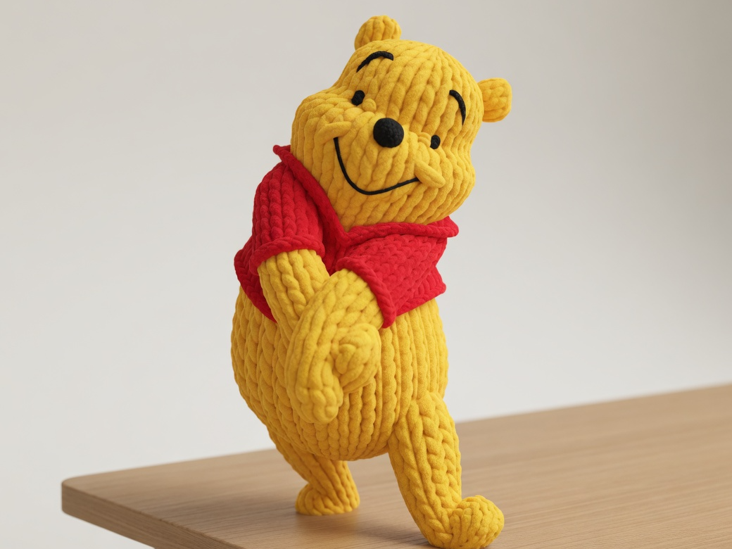 Cute Knitted Winnie The Pooh