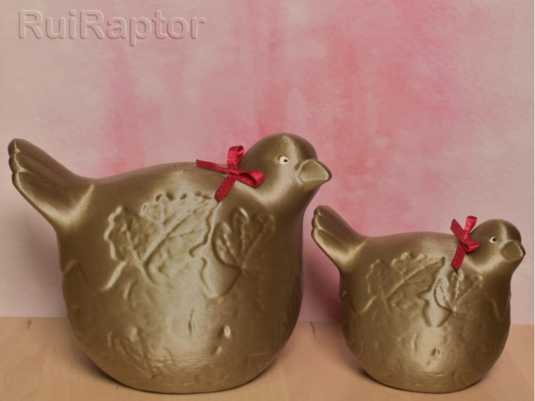 Fat Bird with leaves pattern - Easy - No Supports