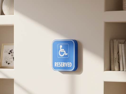Handicap Reserved Sign - Lightbox