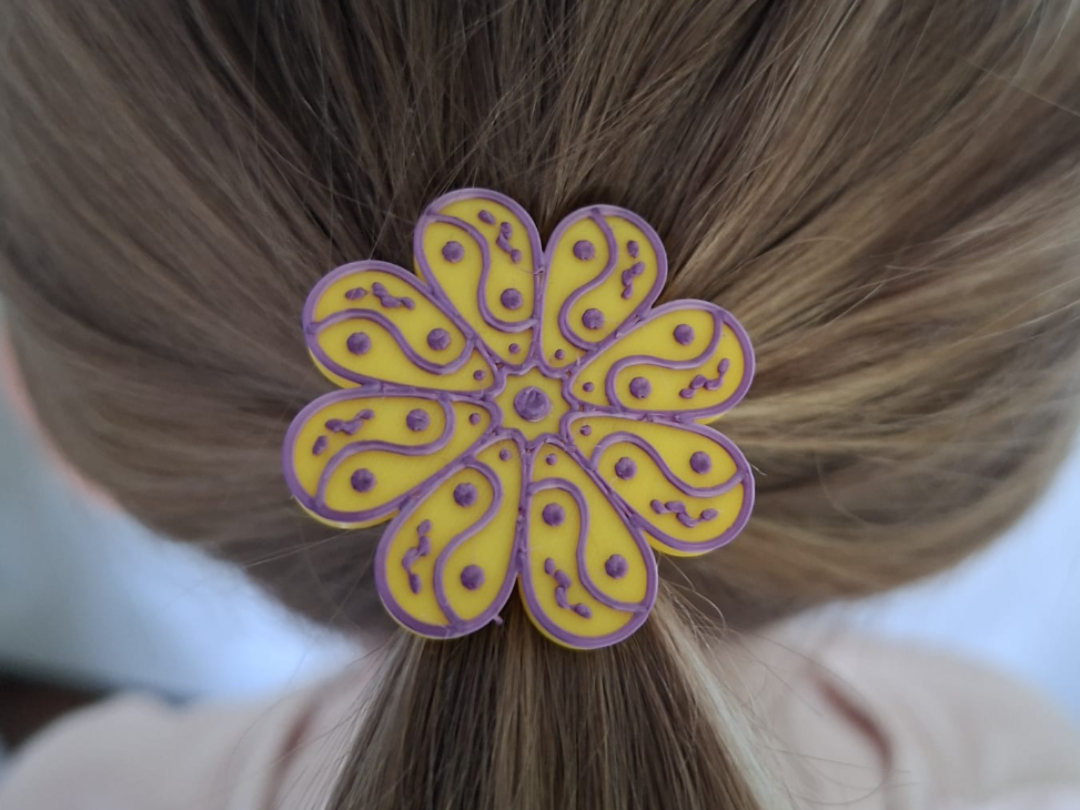 Flower hair rubber band