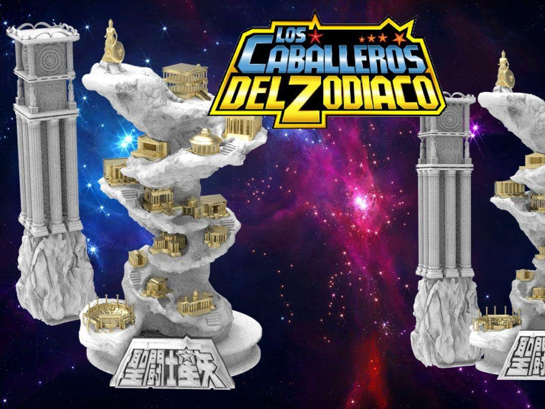 Saint Seiya - Monte 12 templos Caballeros Zodiaco