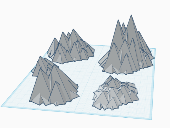 3D Low Polly Rocky Mountain Assets