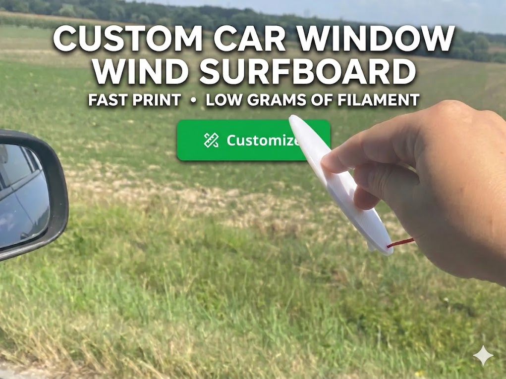 Custom Car Window Wind Surfboard