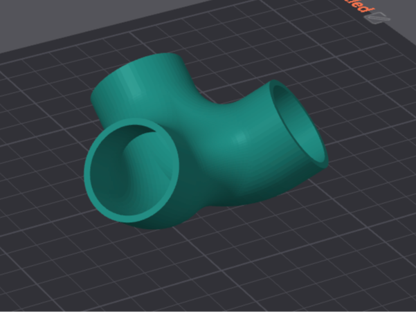 3/4” PVC 3-Way Corner Connector No Support