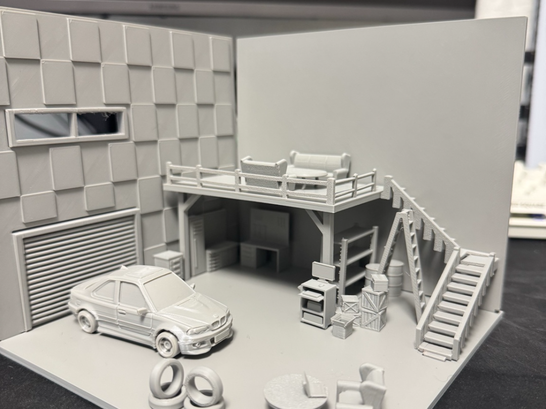 Garage Loft Diorama 1:64