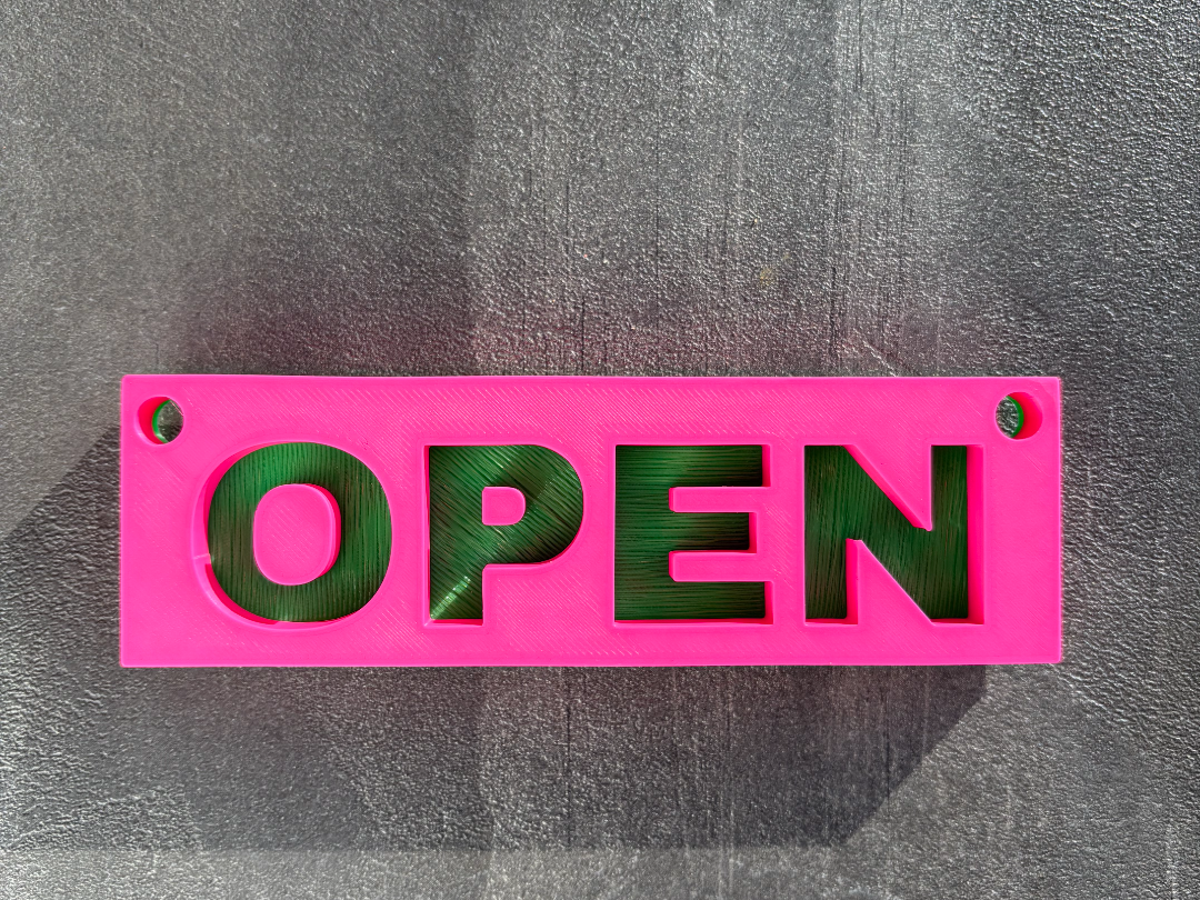 OPEN / CLOSED – Reversible Door Sign