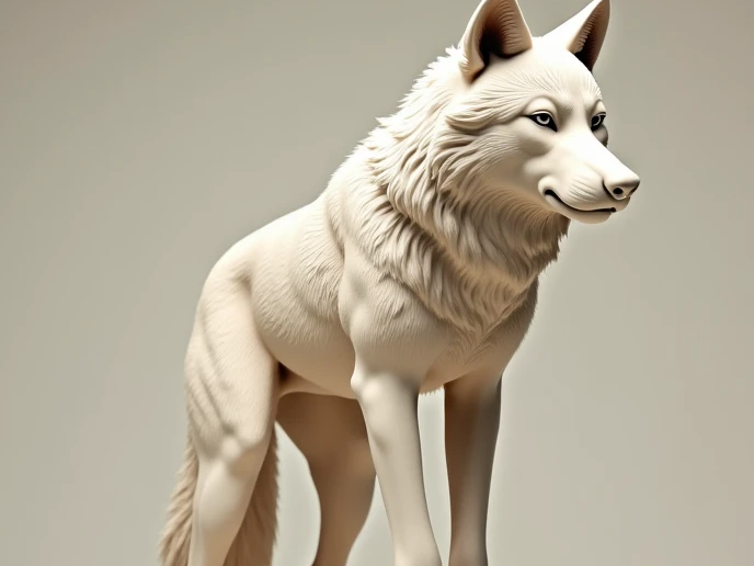 Lobo base pedra