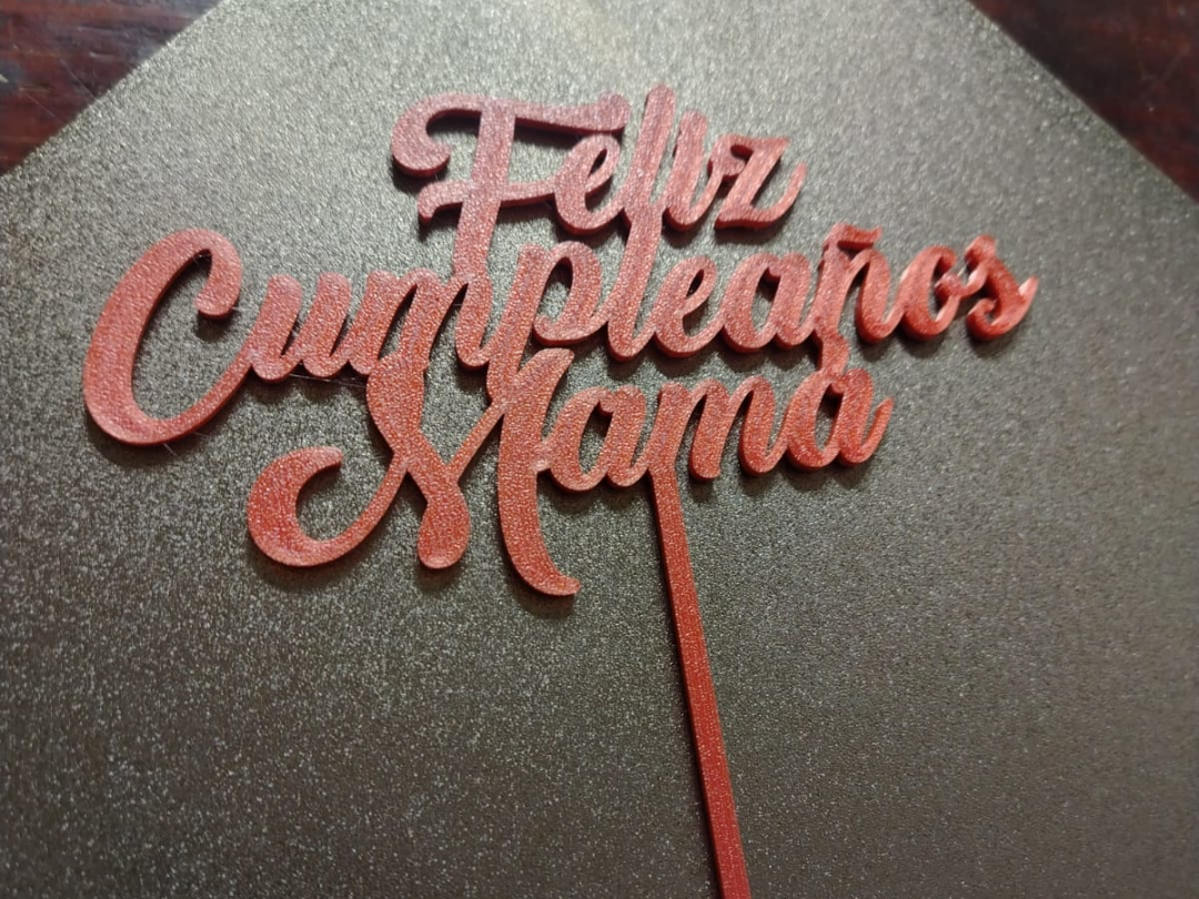 Cake Topper Feliz Cumpleaños Mama