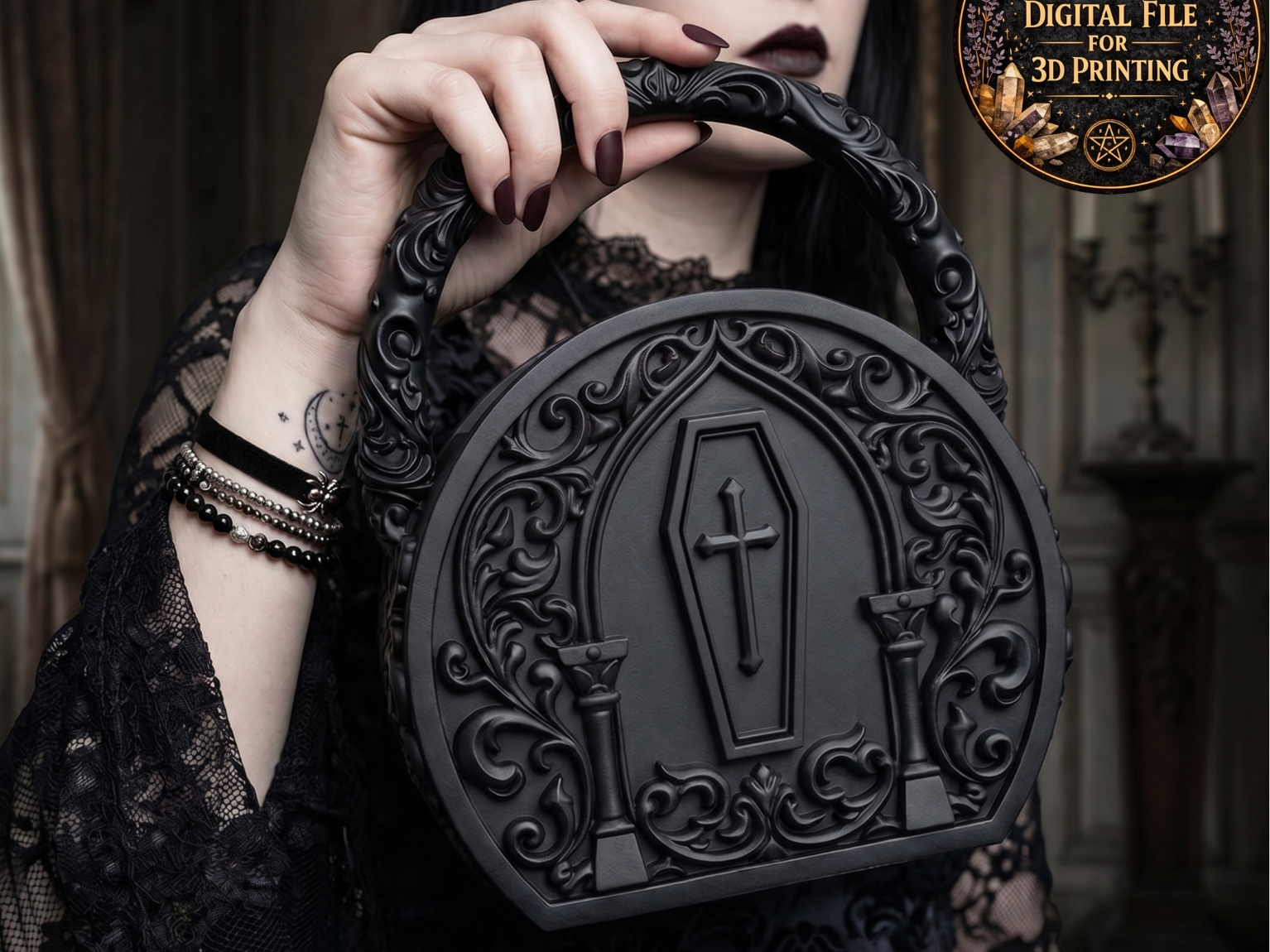 Gothic Coffin Purse Handbag Alternative Fashion