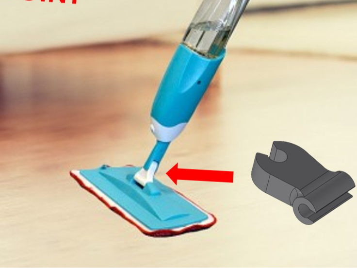 Spray mop replacement joint