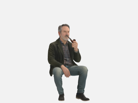 Man smoking a pipe