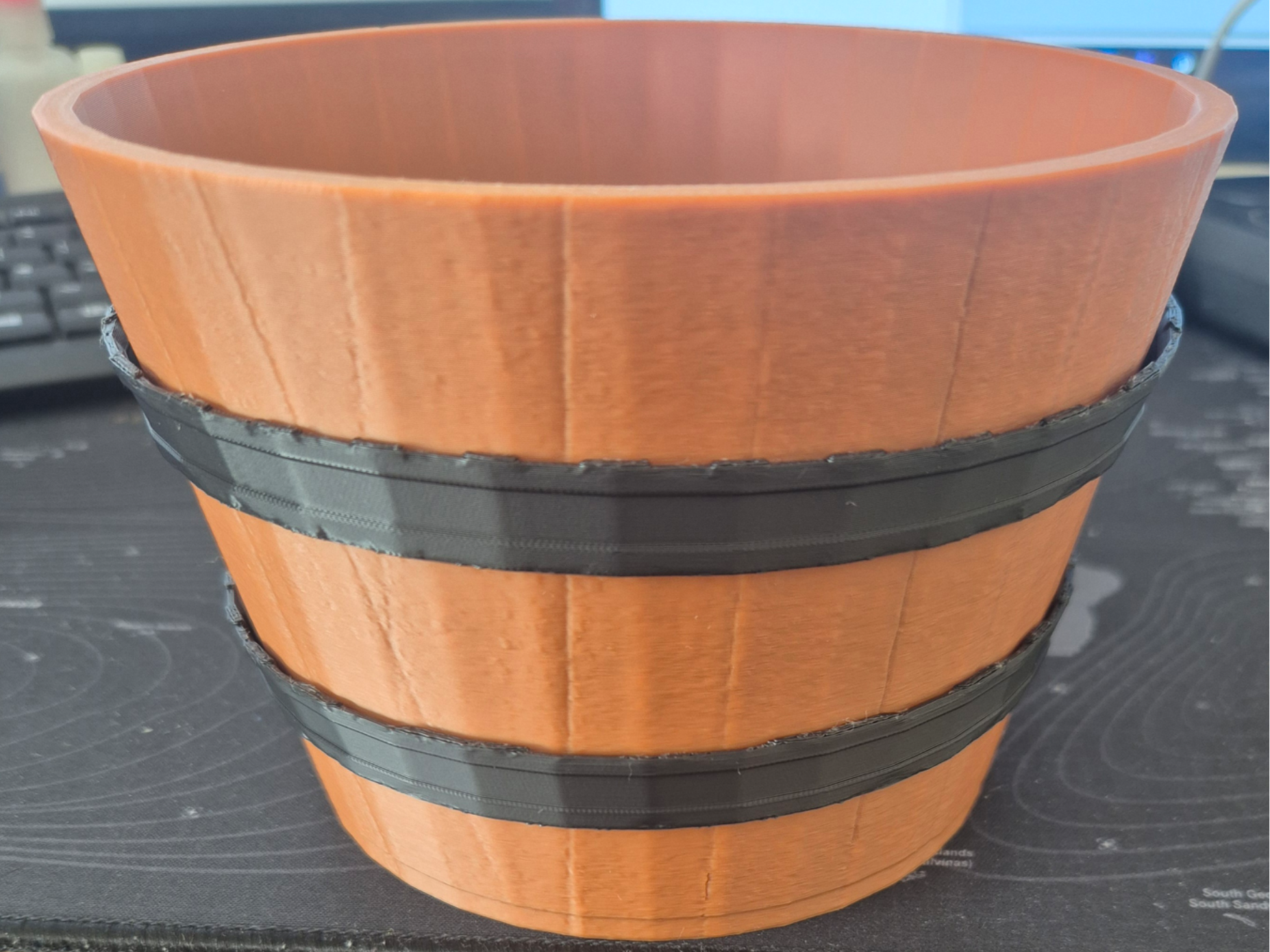 Wooden Half Barrel Planter
