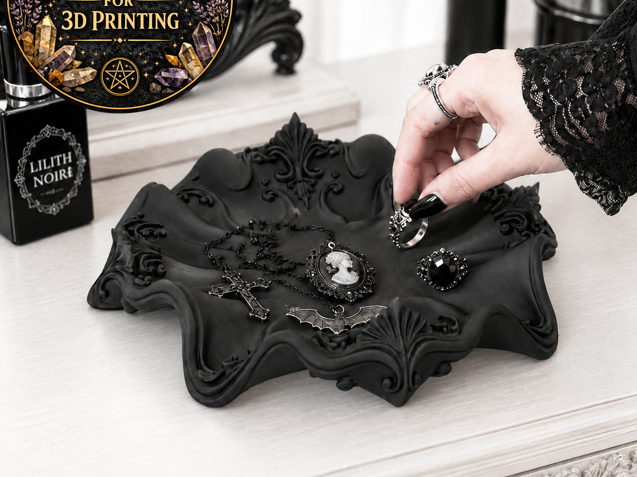 Goth Jewelry Tray Gothic Catchall Dish