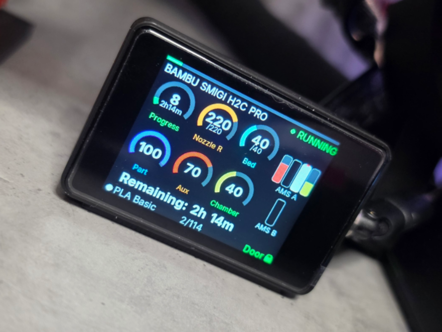 Waveshare esp32 S3 Touch 2" case for BambuHelper