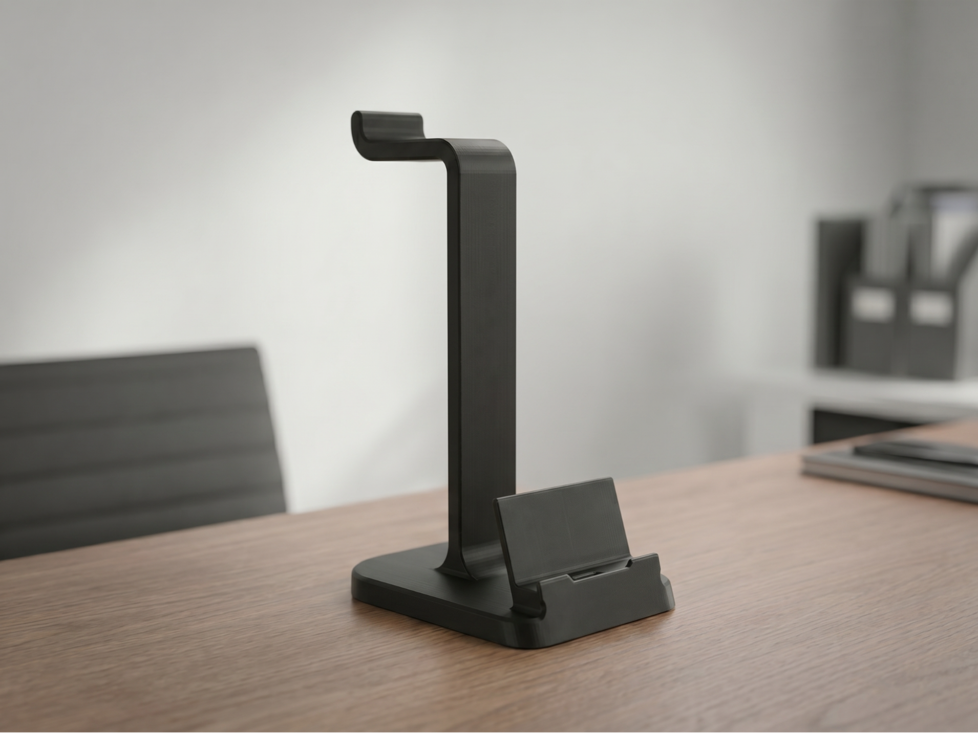 Modern 3D Printed Headphone & Phone Stand