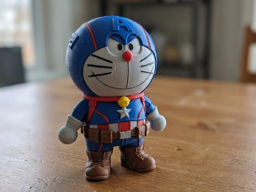 DORAEMON X CAPITAN AMERICA FANART