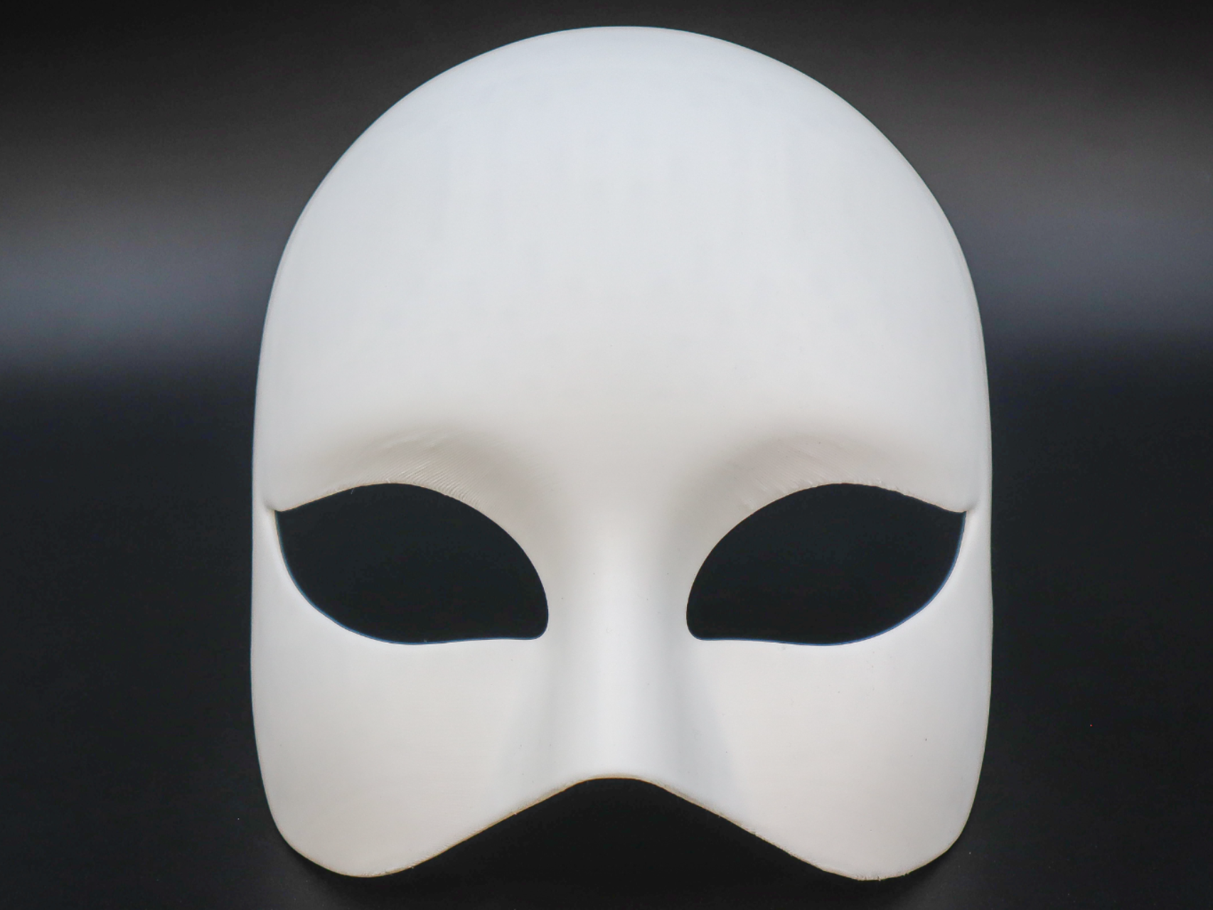 Minimalist White Half Mask – Costume Mask