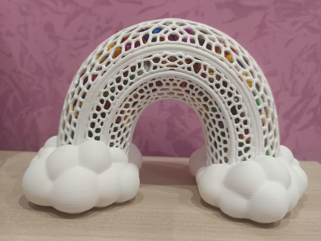 contenitore Arcobaleno scarto filamenti "cacca"